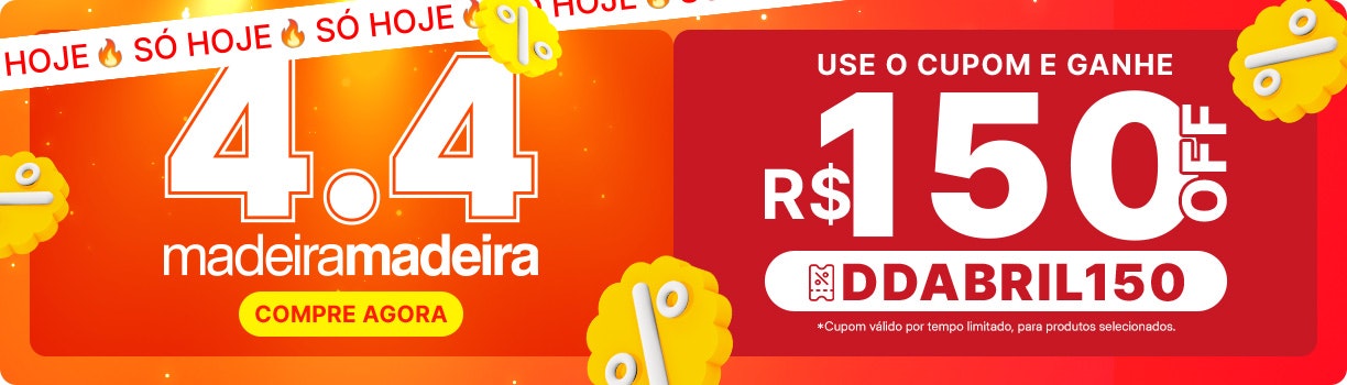 4.4 MadeiraMadeira: use o cupom e garanta R$150 OFF em produtos selecionados.