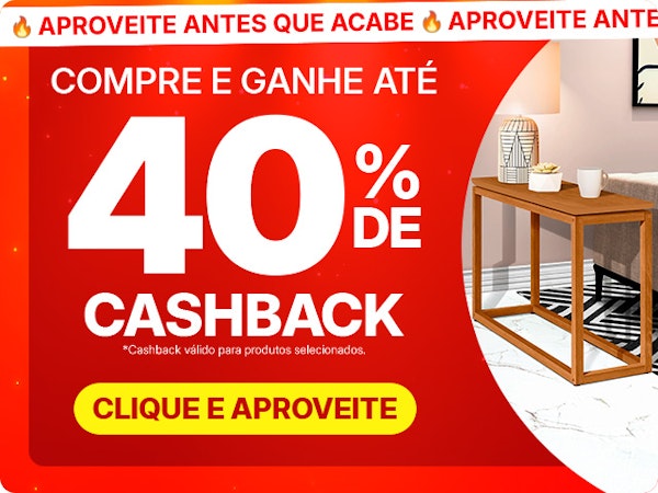 4.4 MadeiraMadeira: compre e ganhe até 40% de CASHBACK para sua próxima compra.