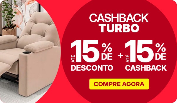 Sofás e Poltronas com CASHBACK TURBO!