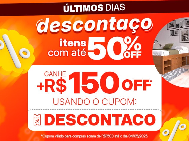 Descontaço ÚLTIMOS DIAS: O menor preços sem comparação, use o cupom e aproveite.