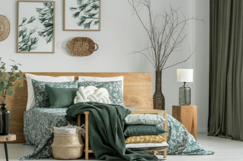 Roupa de cama verde