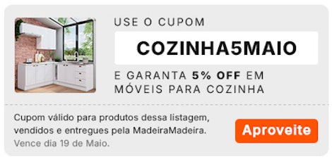 Use o cupom COZINHA5MAIO e garanta 5% OFF