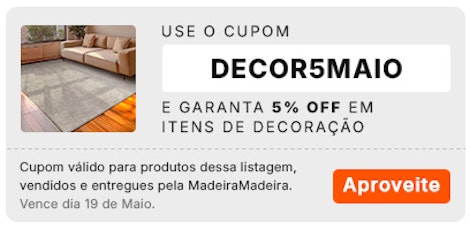 Use o cupom DECOR5MAIO e garanta 5% OFF