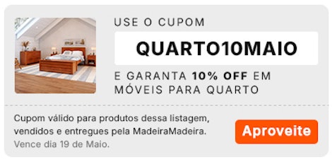 Use o cupom QUARTO10MAIO e garanta 10% OFF