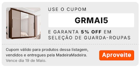 Use o cupom GRMAI5 e garanta 5% OFF