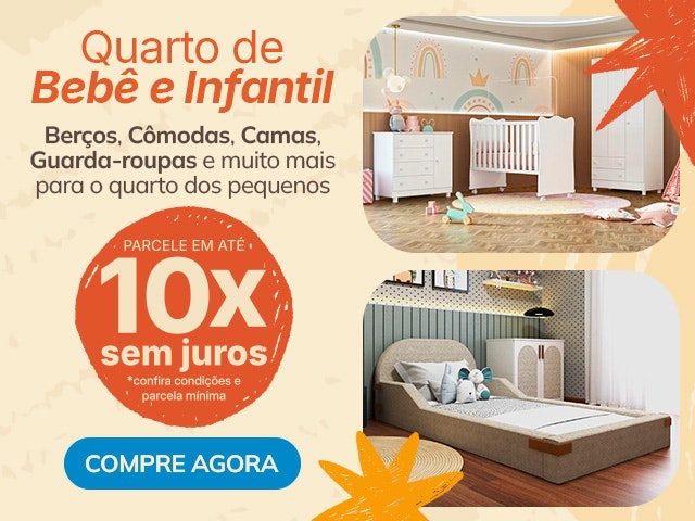 Quarto Infantil: berços, cômodas, camas, guarda-roupas e muito mais para o quarto dos pequenos, com até 10X sem juros*! Aproveite.