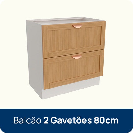 balcao 2 gavetoes 80cm arizona