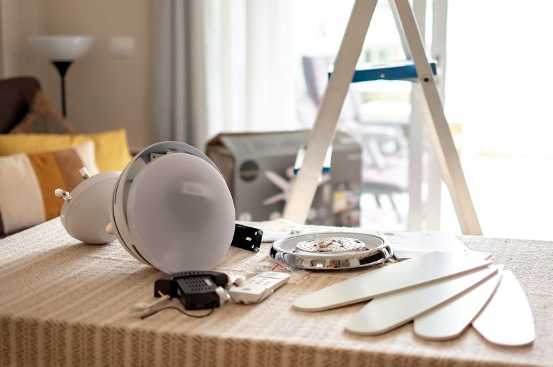 Materiais para instalar um ventilador de teto