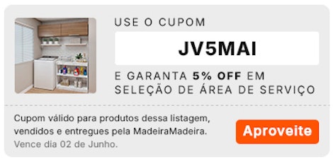 Use o cupom JV5MAI e garanta descontos exclusivos. Válido para produtos selecionados, até o dia 02/06.