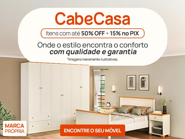 CabeCasa MadeiraMadeira: itens com até 50% OFF + até 15% no PIX.