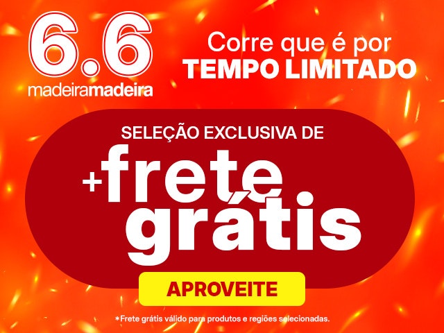 6:6: Frete grátis por tempo limitado, corre aproveitar!