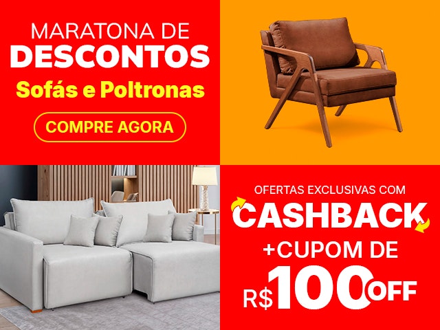 Maratona de Descontos com ofertas exclusivas: CASHBACK + cupom de até R$100 OFF, confira!