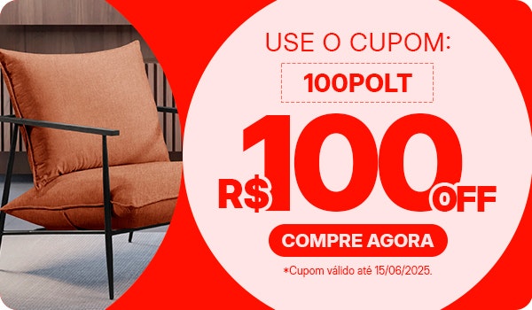 Sofás e Poltronas com cupom de R$100 OFF
