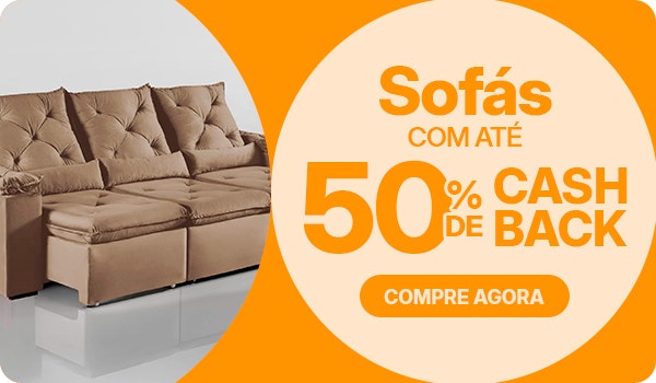 Sofás com cashback de até 50%