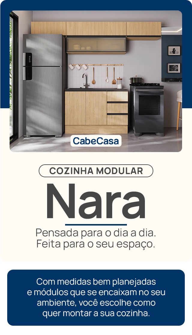 Cozinha Nara CabeCasa Cozinha Nara CabeCasa: Pensada para o dia a dia. Feita para o seu espaço.