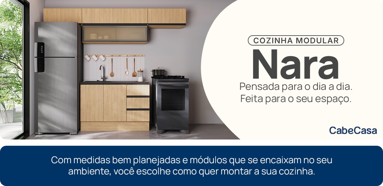 Cozinha Nara CabeCasa Cozinha Nara CabeCasa: Pensada para o dia a dia. Feita para o seu espaço.