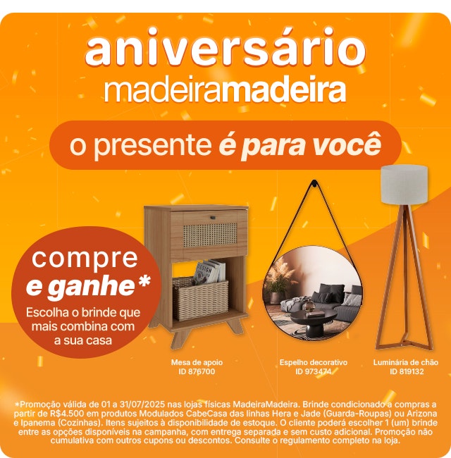 Aniversário Lojas Físicas: o aniversário é nosso mas o presente é para você!