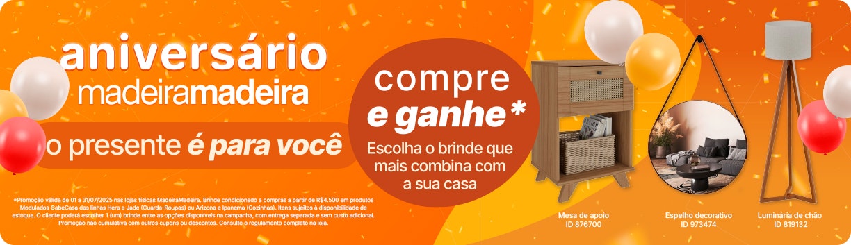Aniversário Lojas Físicas: o aniversário é nosso mas o presente é para você!
