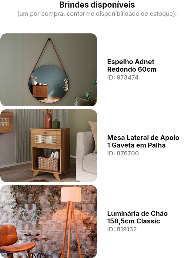 Brindes disponíveis: confira todos os brindes disponíveis para você!