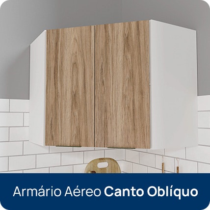 Armário aéreo canto oblíquo testemonial