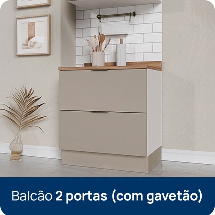 balcão 2 portas com gavetão testemonial