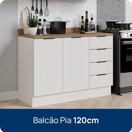 balcão de pia 120cm testemonial