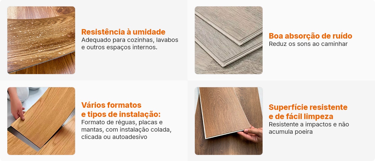 Diferenciais dos Pisos Vinílicos: confira todos os diferenciais e escolha o ideal para você.