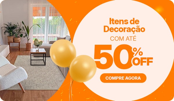 Itens de decoração com até 50% OFF