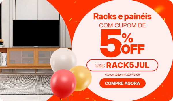 Racks e Painéis com cupom de 5% OFF, use RACK5JUL e aproveite