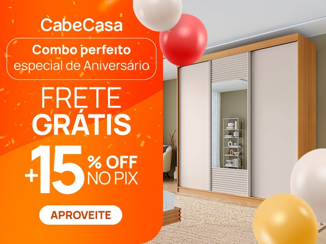 CabeCasa com Frete Grátis e 15% OFF no PIX