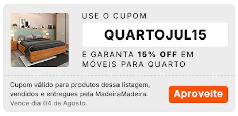 Cupom para Móveis para Quarto: 15% OFF usando QUARTOJUL15