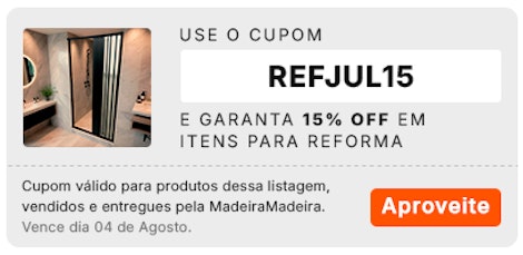 Cupom para Reforma: 15% OFF usando REFJUL15