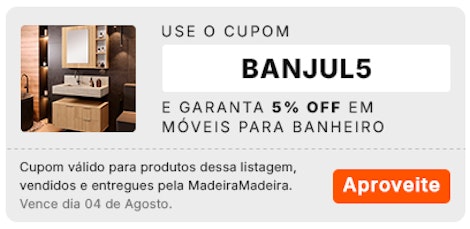 Cupom para Banheiro: 5% OFF usando BANJUL5
