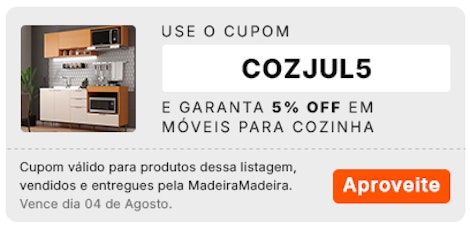 Cupom para Móveis para Cozinha: 5% OFF usando COZJUL5