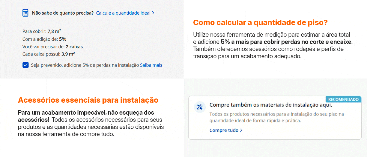 Compre tudo: aproveite nossa ferramenta para comprar tudo o que você precisa aqui na MadeiraMadeira.