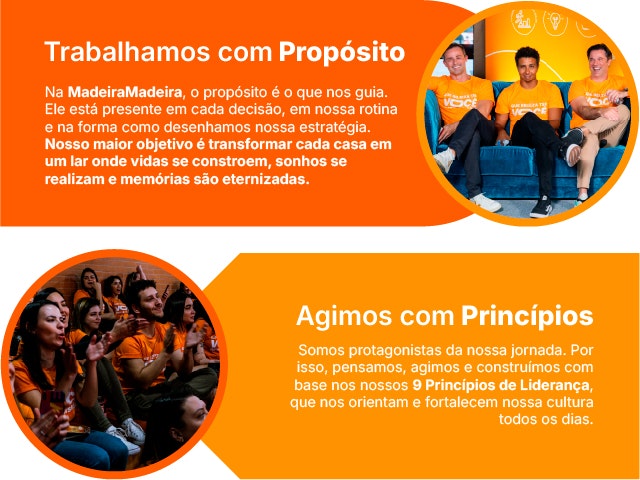 Trabalhamos com propósito e Agimos com Princípios