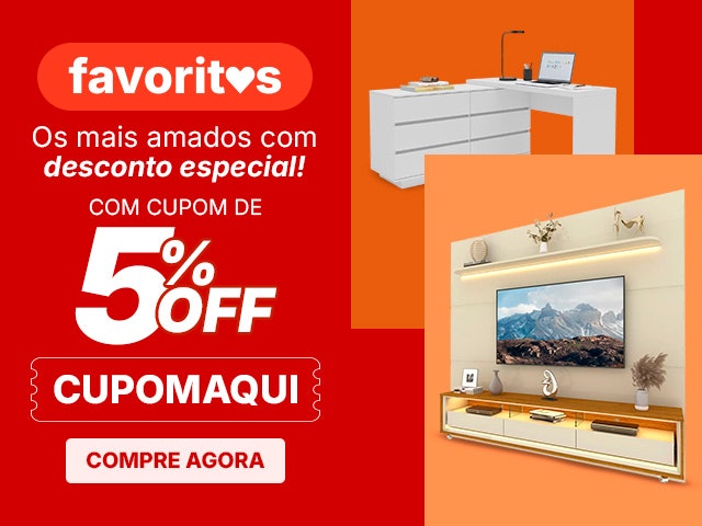 Favoritos com Cupom de 5% OFF: Os mais amados com desconto especial!