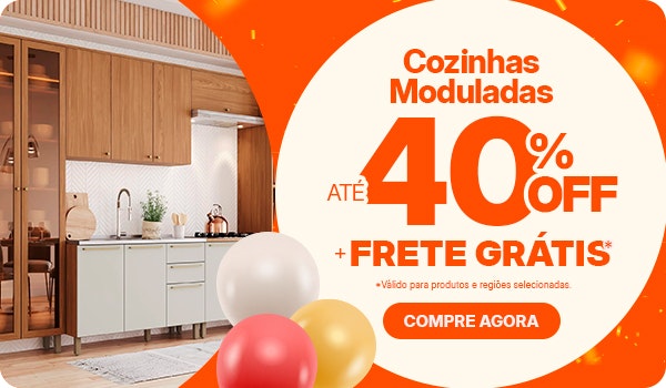 Cozinhas Moduladas com até 40% OFF + FRETE GRÁTIS, aproveite