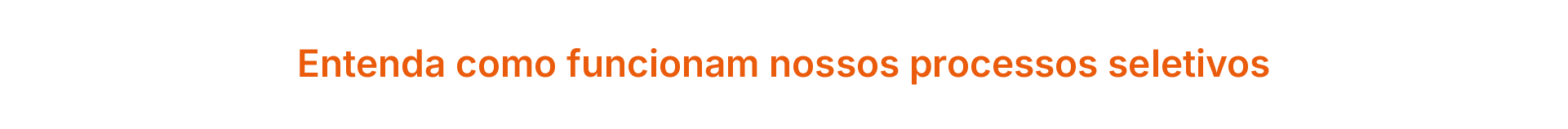 Entenda como funcionam nossos processos seletivos