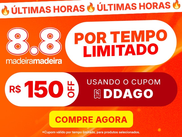 8.8: Data Dupla Madeira está no ar, aproveite R$150 OFF usando o cupom DDAGO.
