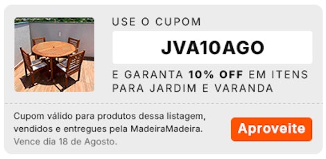 Jardim e Varanda com cupom de 10% OFF, aproveite