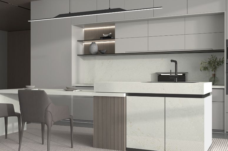 Casa com parede e decora&ccedil;&atilde;o cinza