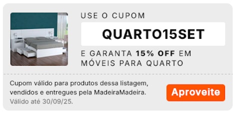 cupom QUARTO15SET
