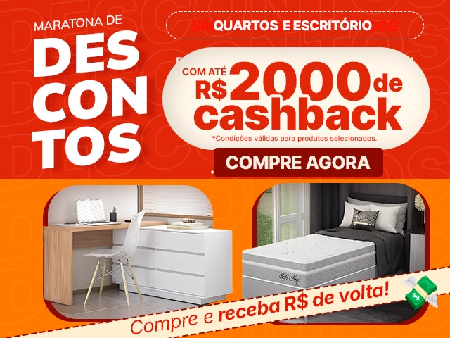 quarto e escritorio 2000 cashback
