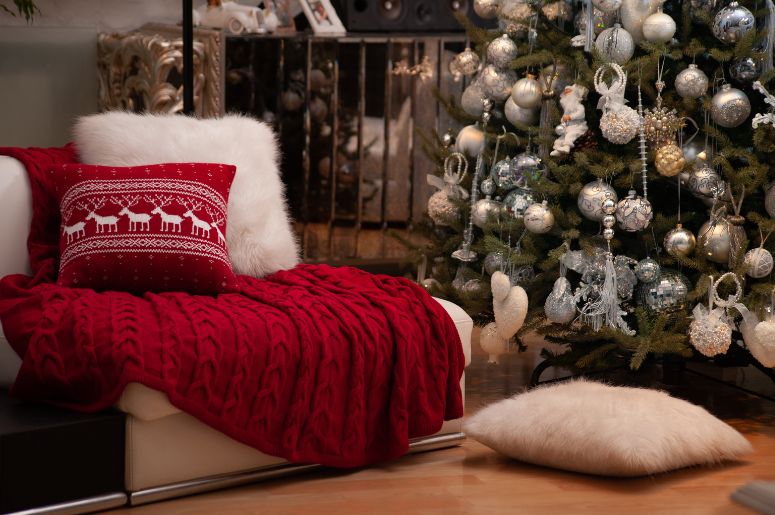 Almofada decorada de Natal