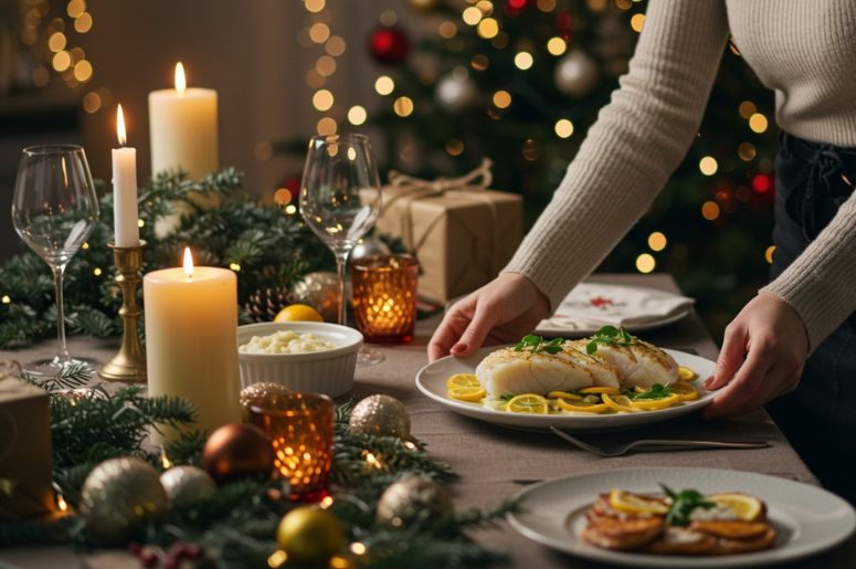 mesa de Natal pronta