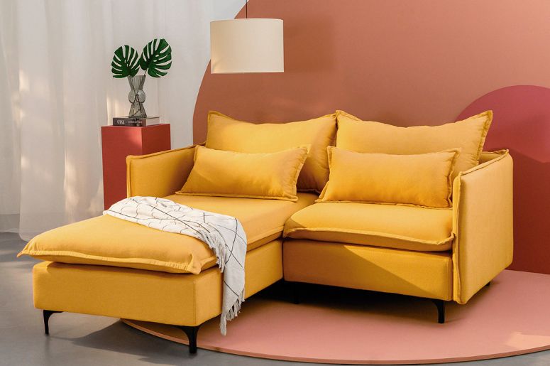 sofa sôma amarelo