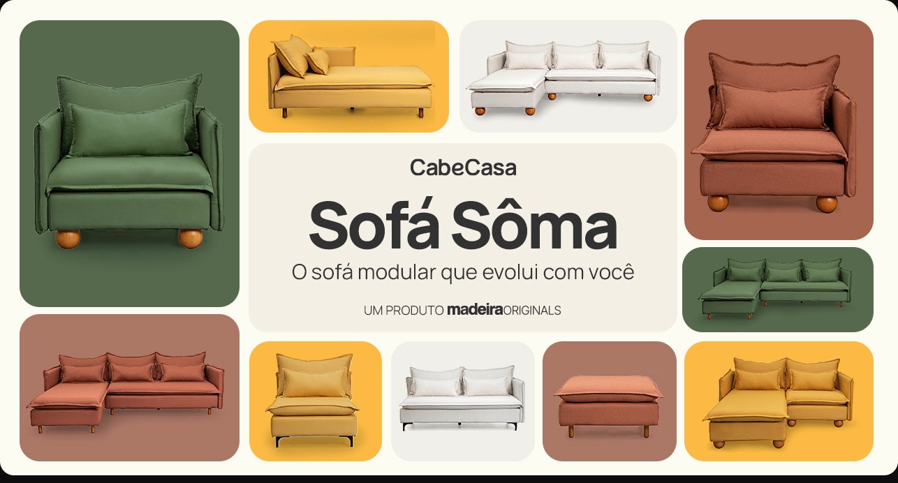 sofá modular que evolui com você