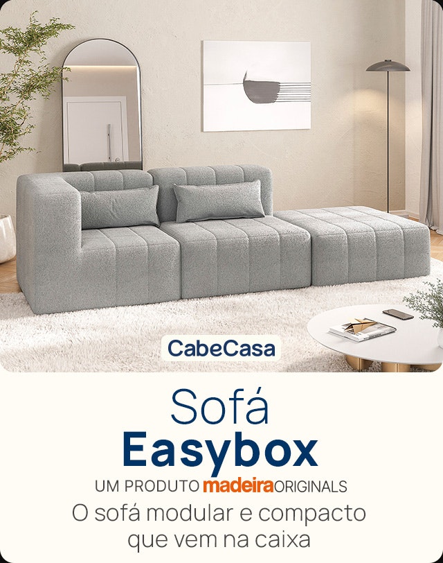 sofá que vem na caixa