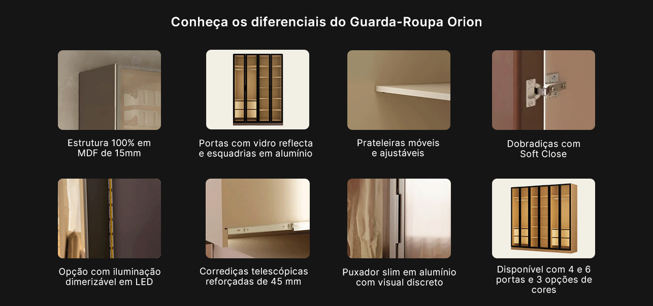 Diferenciais do gaurda-roupa